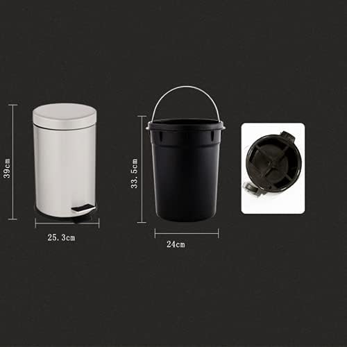 N / B kanta za smeće od 12 litara, materijal od nerđajućeg čelika, otporan na prljavštinu i Vodootporan, otporan