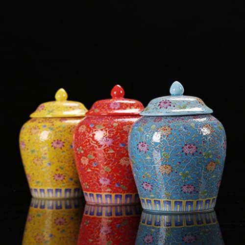 Fotoev 6.3 Đumbir Jar Dekorativni jar drevni kineski carski emajl porculan, dekorativni za kućni dekor