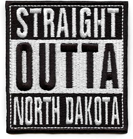 Ravno izlazi Sjeverna Dakota patch vezeno željezo na