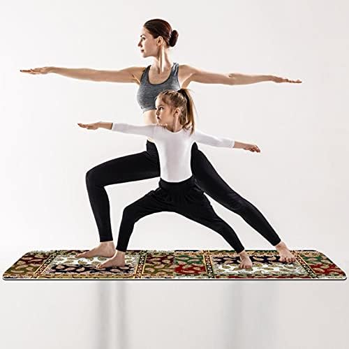 Debela neklizajuća Vježba & amp; fitnes 1/4 prostirka za jogu sa printom ptica Paisley za Yoga Pilates &