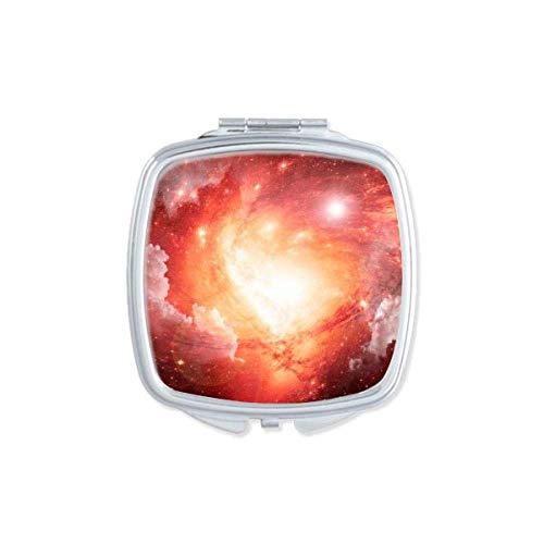 Pink Galaxy Prekrasna Nebula Uzorak Ogledalo Prijenosni Kompaktni Džepni Makeup Dvostrano Staklo