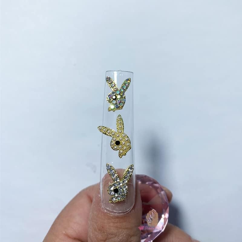 Trendi 3d amajlije za zečice od miješane legure za nokte DIY svjetlucavi nakit -