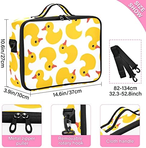 INEWGO Žuta gumena patka kozmetička torba za ženska toaletna torba sa ručicama na ramenu za šminku toaletna torba za početnike za putne šminke