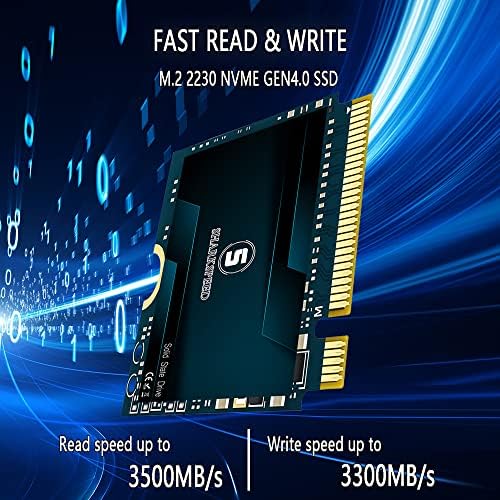 M.2 2230 SSD 1TB NVME SHAKSPEED PCIE GEN4.0X4 Interni SSD pogon 30mm, igranje SSD kompatibilno sa paromnom palubom, Microsoft površina PRO7 + / PROX / laptop3 / laptop4 / laptop if ultrabook