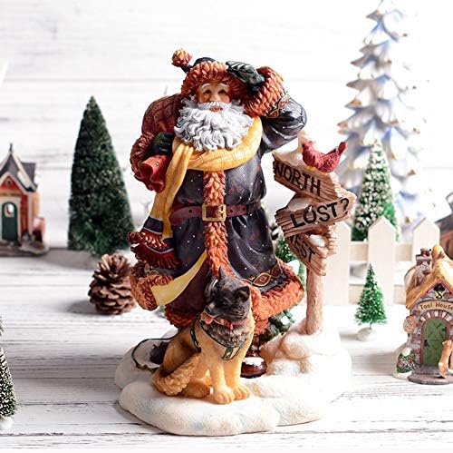 YHCH Santa Claus Figurice, Božićna dekoracija Kip Polyresin Slika Pokloni i dekor Šareni 11inch