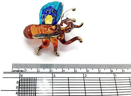 2 Dugi pčelinji staklo puhalo figurine prikupljaju kristalno kolo boje obojene životinje u obliku lutka
