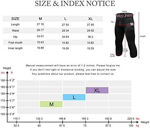 Kompresijske hlače za muškarce 3/4 kapri vuča za sušenje vježbanja trčanje atletske teretane dno 3 pakovanje