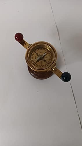 Mesing Professional Kompas sa drvom Rawan Antique Brown Wood Kompas Članak Vintage replika nautički kompas