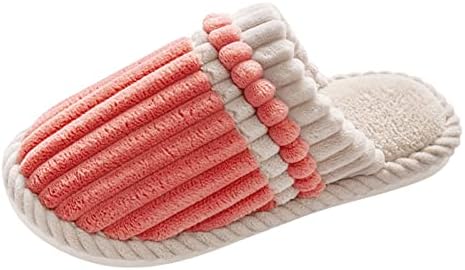 Papuče za žene unutarnje otvorene nožni prste na ravnim toplim parovima plišani krzneni zimski drži domaću