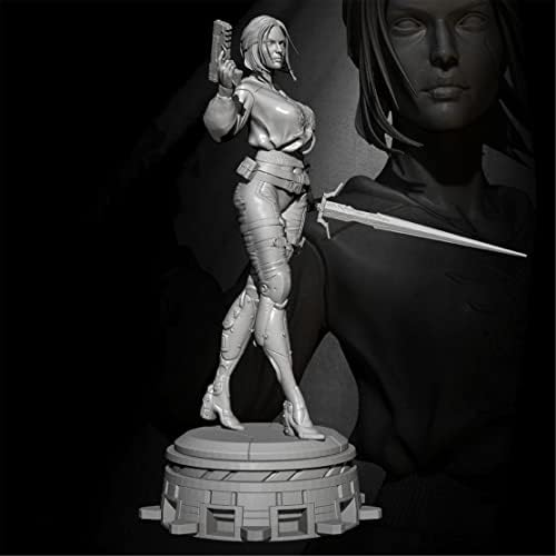 Risjc 1/24 75mm Fantasy Planet ženski ratnik smola Model minijaturni komplet, Nesastavljen i neobojen Die Cast