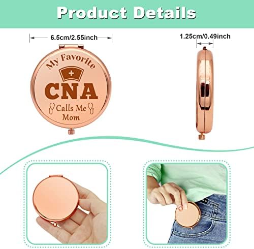CNA Gift Certified Nurse Assistant Gifts Rose Gold kompaktno ogledalo Hvala poklon za žene CNA