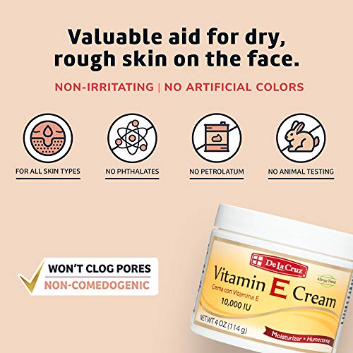 De la Cruz vitamin E kremasta hidratantna hidratantna krema za lice i vrat - hidratantna njega kože