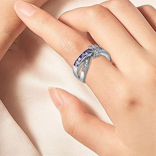 2023 NOVI MULTICOLOR ZIRCON Ornament prsten za vjenčanje ženske ukrase ručne zabave Prsten Full Encrustirani