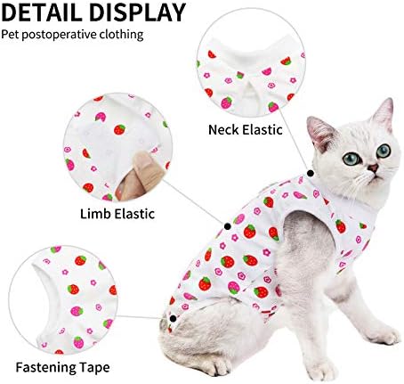 Torjoy Cat Professional Hirurško odijelo za oporavak, alternativa e-ovratnika za mačke psi, nakon operacije