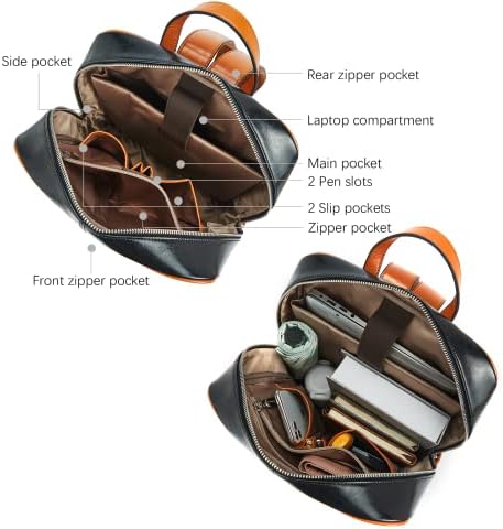 Bostanten originalna koža 15,6 inča za laptop ruksak za žene Caffer Casual ruksak