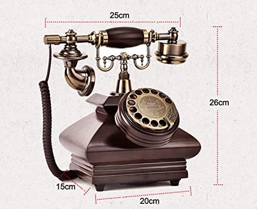 Taisk Retro telefoni, antikni kruni rotacijski biranje od punog drveta Telefon za kućne uredski