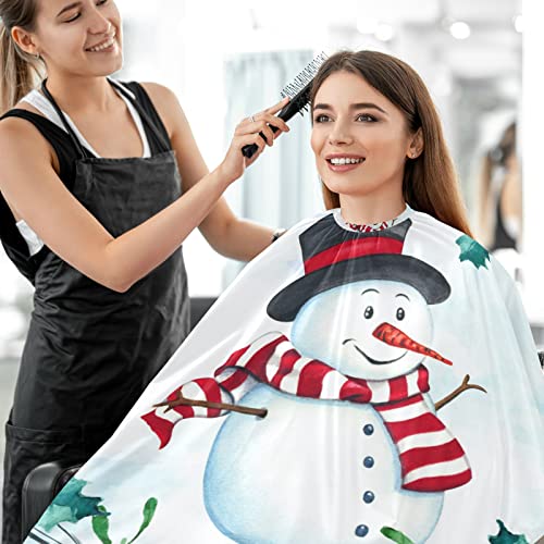 Visesunny Barber Cape akvarel snjegovinski vijenac poliester za rezanje kose Rezanje sa salonom za