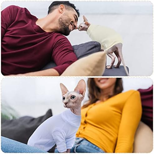 T'chaque casual Hair Cats T-Shirt Pack Breathable & topla odjeća za kućne ljubimce, odjeća za pulover za