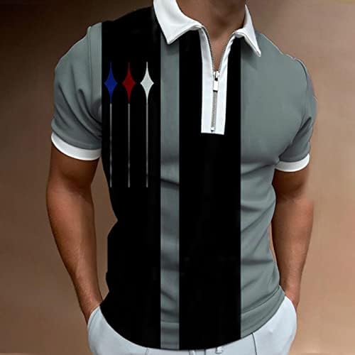 DIYAGO Polo majice muški Zipper dizajn pruge ovratnik ured trendi Golf ljetne majice kratki