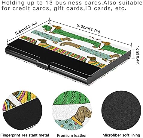 Cartoon Dachshund Dogs držač vizitkarte za žene i muškarce torbica za držač vizitkarte sa kožnom