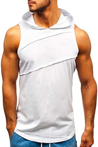 POLNHDLT muški vrh rezervoara, muške kapuljače s kapuljačom Bodybuilding mišić odrezana majica