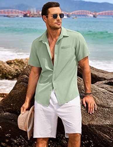 Coofandy muns casual majica s kratkim rukavima majica dolje majica ljetne plaže Havajski majice