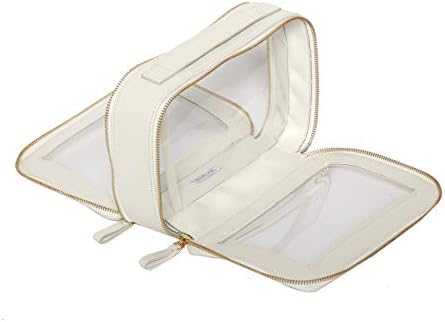 Zoox Clear Jetset torbica, veličina Jumbo, pretinci od 2 sloja, šik kozmetička torba za šminkanje za