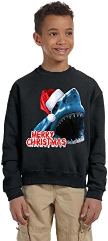 AllNndendds Kids Youth Duweatshirt Santa JAWS Sretan Božić Ružni Xmas Funny