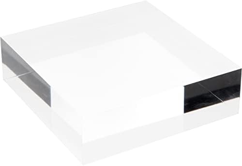Plymor Clear polirani akrilni kvadratni blok za prikaz, 1,5 V x 6 Š x 6 D