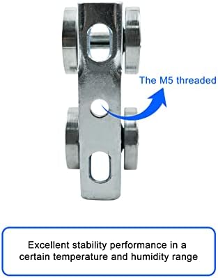 Sklop lakih kolica sa 4 točka, kolica sa Super tihim kanalom, dizajn navoja M5 za upotrebu sa 1-5/8 širokim
