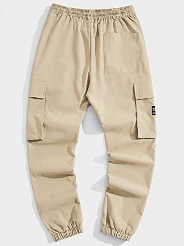 GORGLITTER muške široke teretne Joggers pantalone sa vezicama za uličnu odjeću sa ravnim džepovima