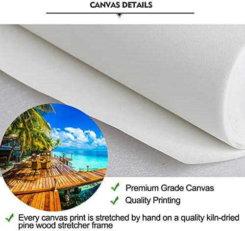 iKNOW FOTO 3 Panel Canvas Print Wall Art Maldivi Beach Resort panoramski pejzaž tropske palme fotografija