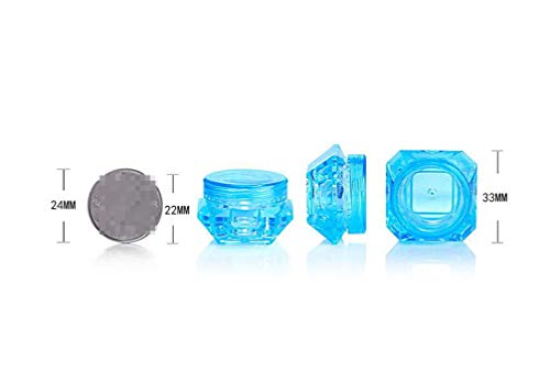 24pcs 5g / 0.17oz Platiće mini kvadratni dijamantski oblikovani plastični kozmetički uzorak posuda za spašavanje