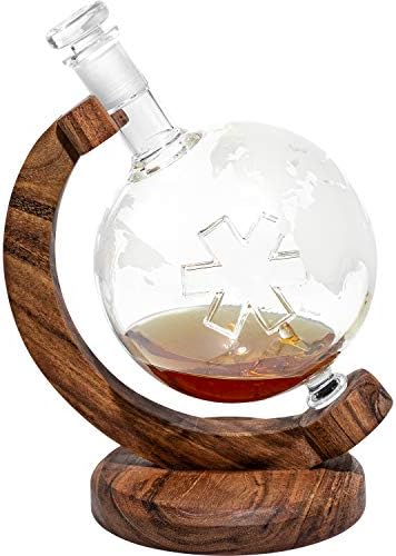 Star of Life urezani Globus dekanter viskija-EMS pokloni w / EMS zvijezda života iznutra-jedinstveni