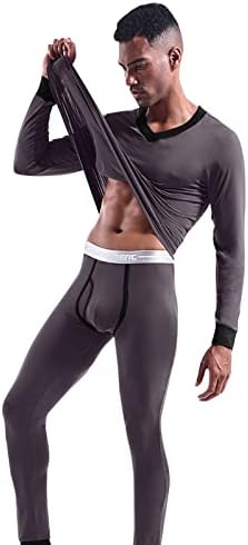 Muški V-izrez uska dvodijelna set bešavne osnovne boje podudaranje gornjeg pantnog odijela duga elastična kućna