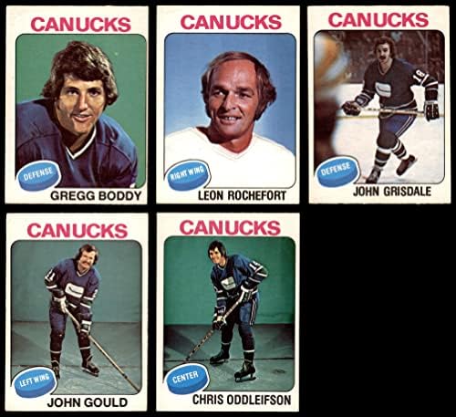 1975-76 O-Pee-Chee Vancouver Canucks u blizini Team Set Vancouver Canucks Ex / MT Canucks