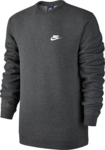 Nike Muška sportska odjeća posada drveni ugalj Heather / Bijela Veličina mala