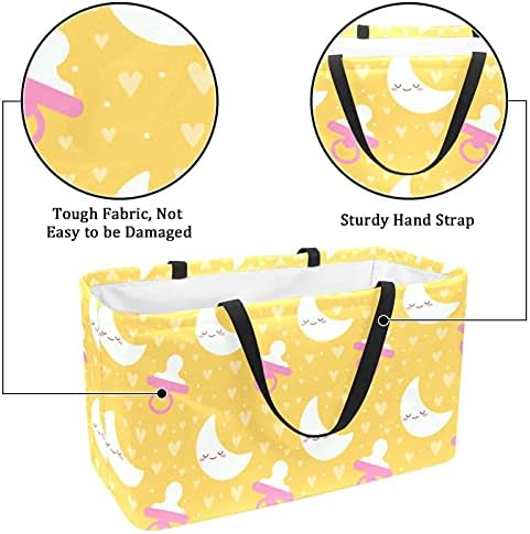 50L Shopper torbe Baby Moon bradavica uzorak sklopiva kutija za kupovinu torba za namirnice sa ručkama, za višekratnu upotrebu