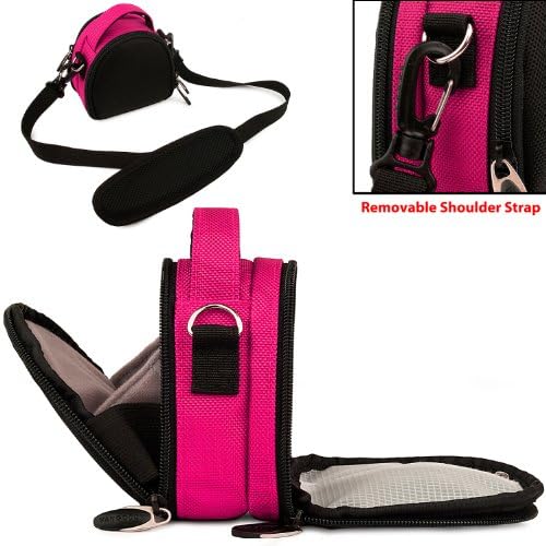Pink siva Mini Slim putna digitalna torbica za nošenje kamere sa pretincem za dodatnu opremu za Nikon Coolpix