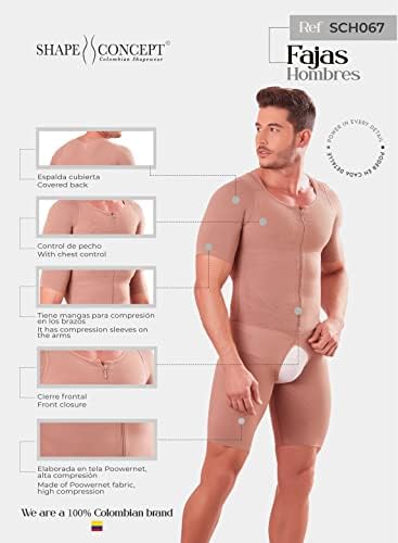 Koncept oblika 067 Fajas Kolumbijski par Hombres Muške pojačalo visoku kompresiju Garmen Slaperwear Body Shaper za muškarce