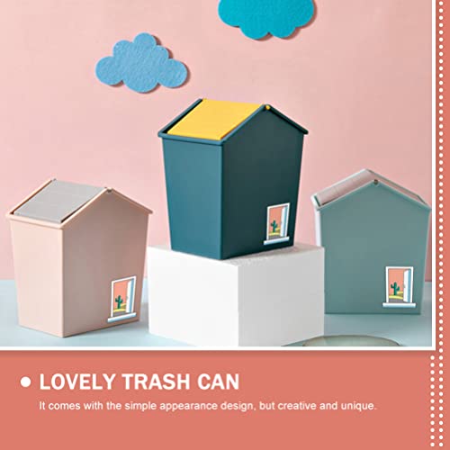 Decre Decor Decrettop Mini smeće: kuća u obliku kućne otpadne aparate Mali stolni papir za smeće
