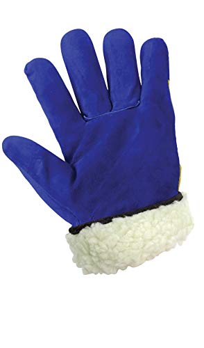 Globalna rukavica 2805 zimska Split kožna palmina rukavica sa sigurnosnom manžetnom, Radna, Srednja, plava