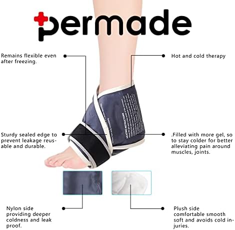 Permade glavobolja & amp; migraine Relief Ice Pack šešir + gležanj stopala Ice Pack za ozljede