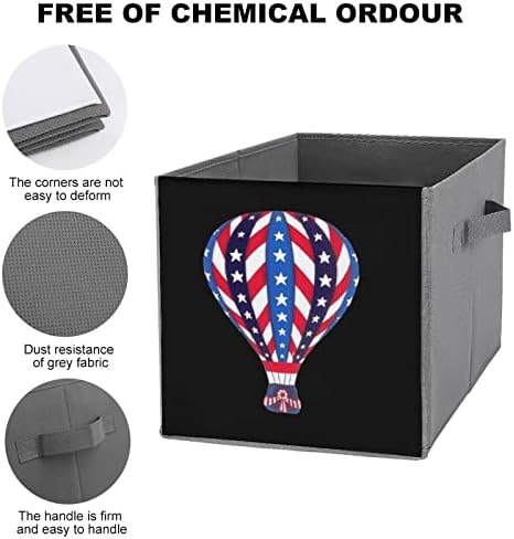 Američka zastava topli zrak balon slikovanih kockica za skladištenje kockice organizator Trendne kutije
