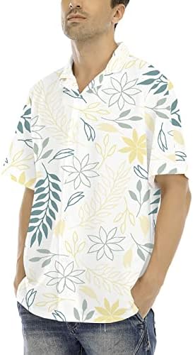 2023 Novi prilagođeni logo Muške havajske majice postavlja kratki rukav ležerni gumb prema dolje od plaže cvijeće