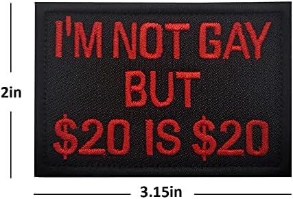 Nisam gej, ali 20 dolara iznosi 20 $ vezena patch smiješna značka Biker Applique šivati ​​grb za