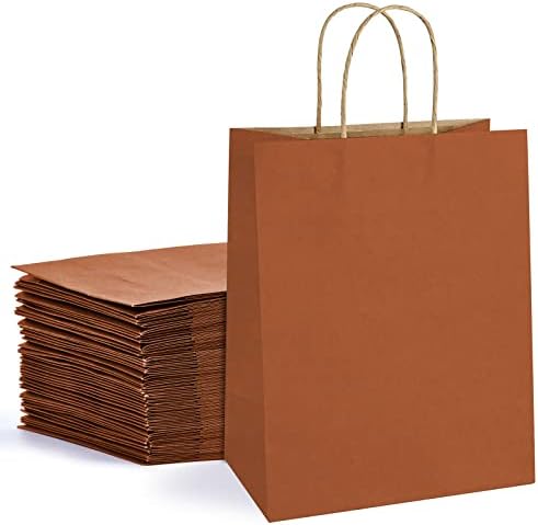 MOORAY poklon torbe 50Pcs papirne kese Kraft torbe papirne poklon kese sa ručkama za rođendansku zabavu