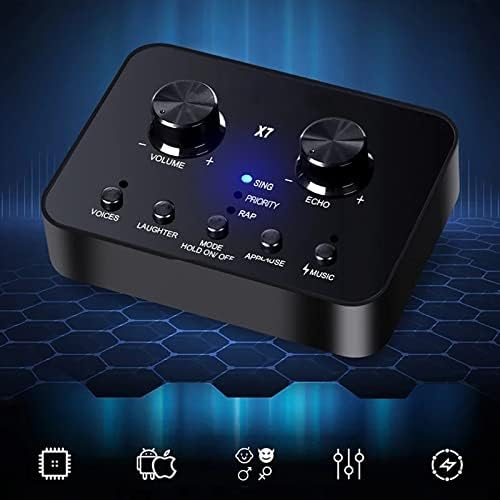 n / A X7 Audio mikser eksterna zvučna kartica slušalice mikrofon Webcast Prenos Uživo menjač glasa za računar pametni telefon Tablet