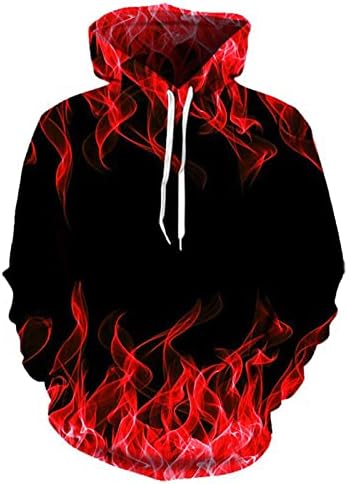 DuDubaby Muška Moda Tie Dye 3D grafika plamen Burning Hoodies proljeće i Jesen Dugi rukav dukserica