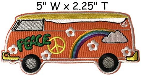 Hippie Woodstock Retro 70's mirovna tema vezena premium patch gvožđe ili šivati ​​na biciklističkom amblemu